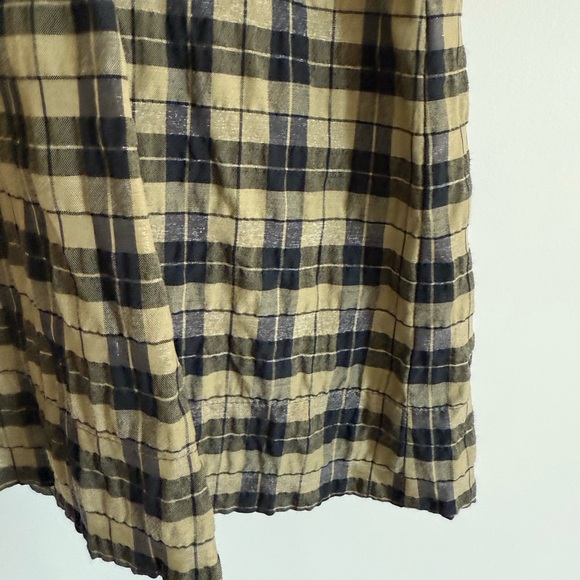 GANNI green plaid mini dress - Picture 6 of 7